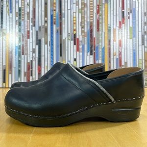 Black Leather Dansko Clogs